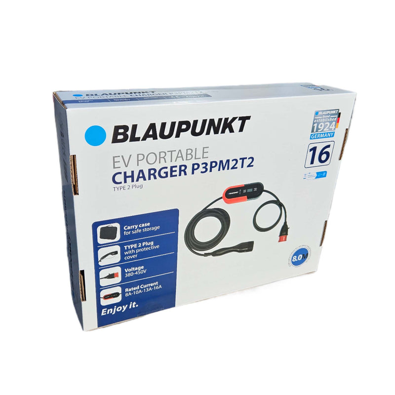 Blaupunkt sähköauton voimavirta-latauslaite säätimellä 8m, Voimavirta-Type 2, 11 kW